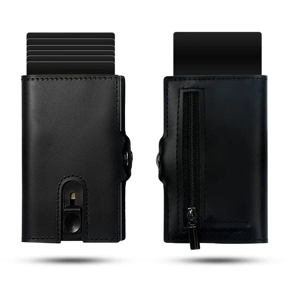 Porte-cartes et porte-monnaie en cuir pour hommes