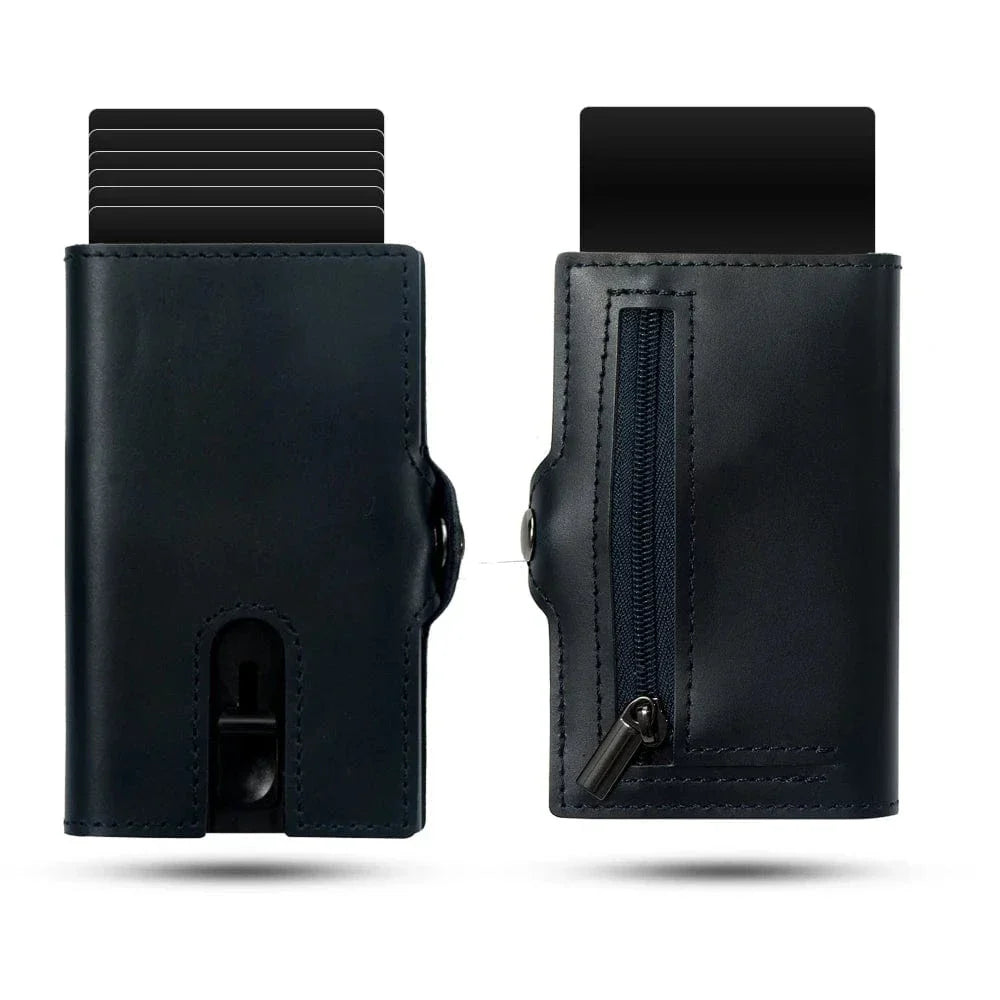 Porte-cartes et porte-monnaie en cuir pour hommes