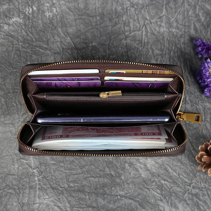 Porte-monnaie et cartes femme en cuir véritable