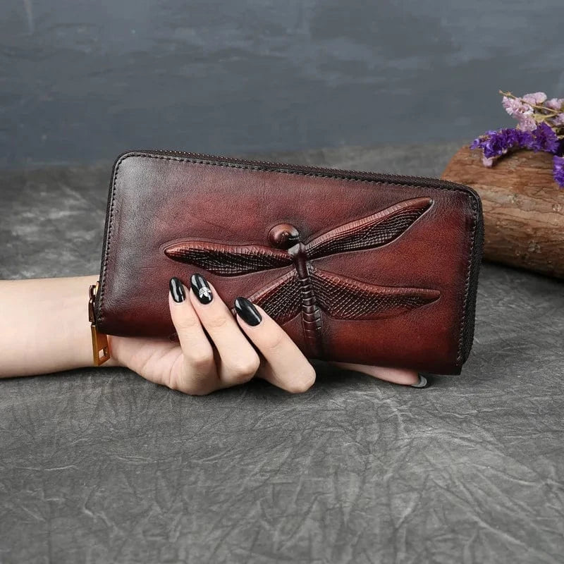 Porte-monnaie et cartes femme en cuir véritable