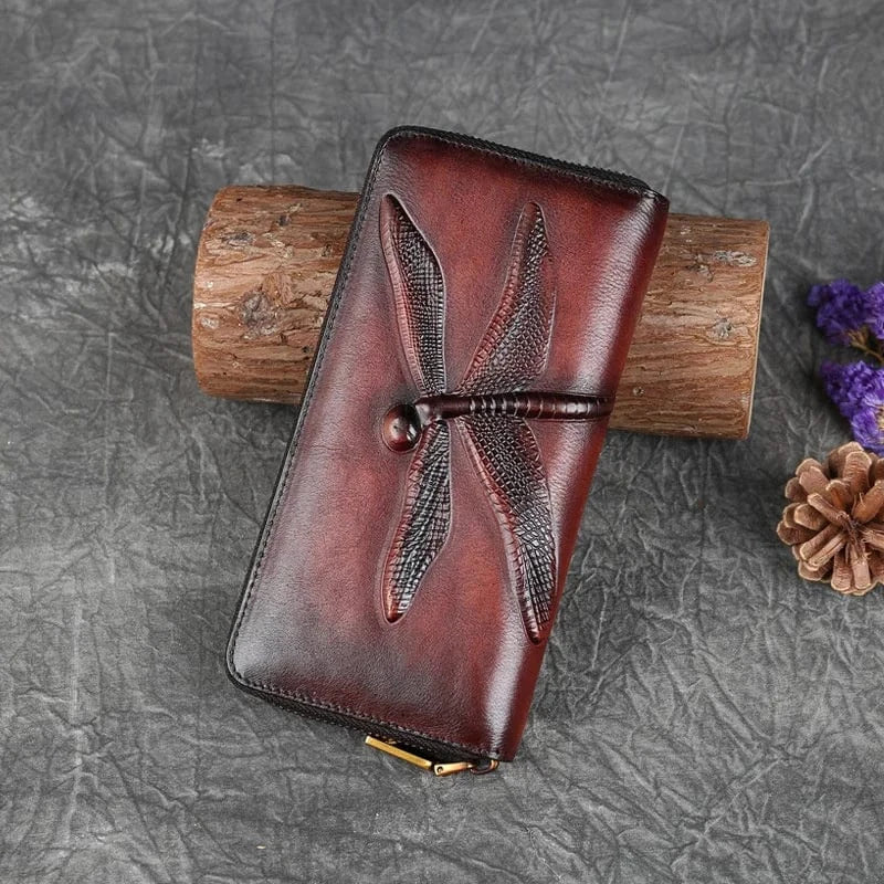 Porte-monnaie et cartes femme en cuir véritable