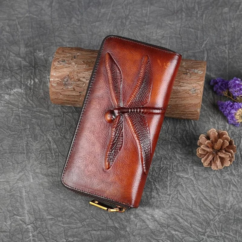 Porte-monnaie et cartes femme en cuir véritable