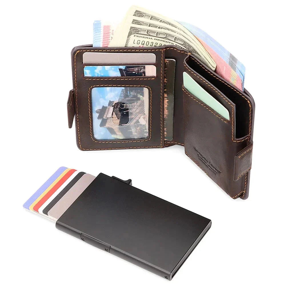 Portefeuille et Porte-Cartes Homme en Cuir RFID