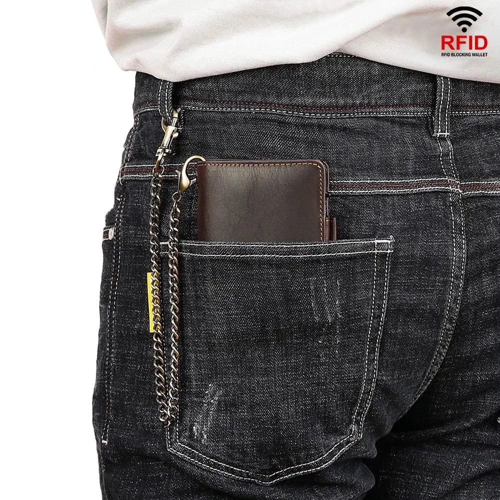 Portefeuille et Porte-Cartes Homme en Cuir RFID