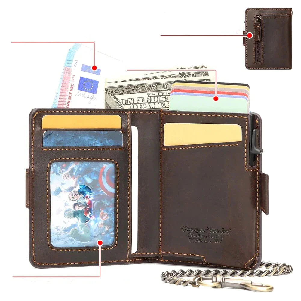 Portefeuille et Porte-Cartes Homme en Cuir RFID