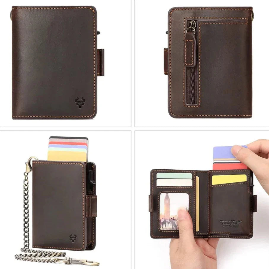 Portefeuille et Porte-Cartes Homme en Cuir RFID