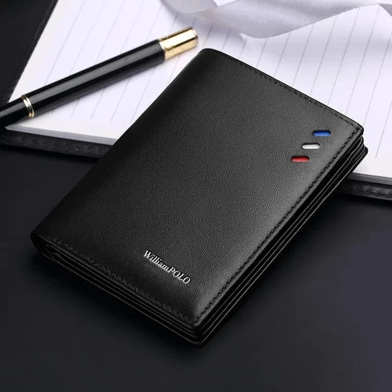 Portefeuille Homme en Cuir Véritable Compact