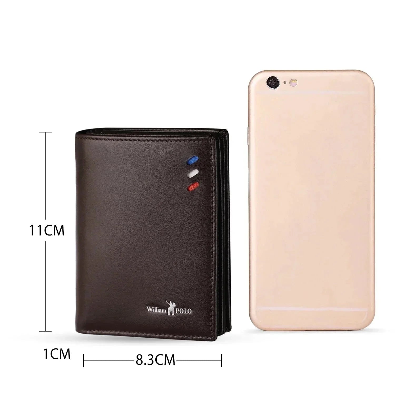 Portefeuille Homme en Cuir Véritable Compact