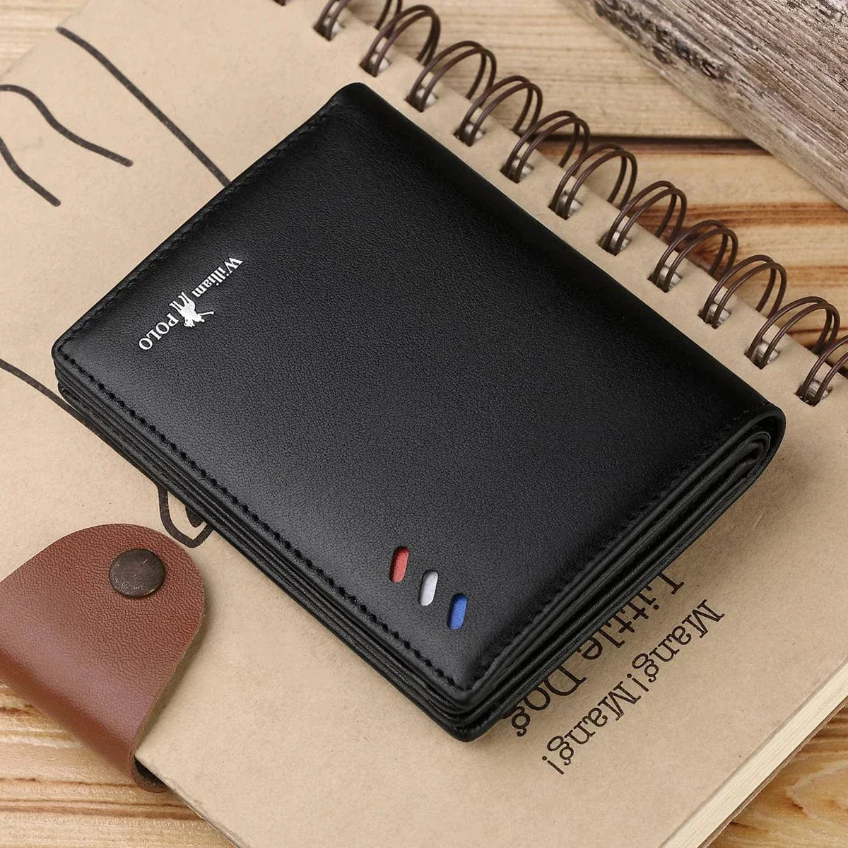 Portefeuille Homme en Cuir Véritable Compact