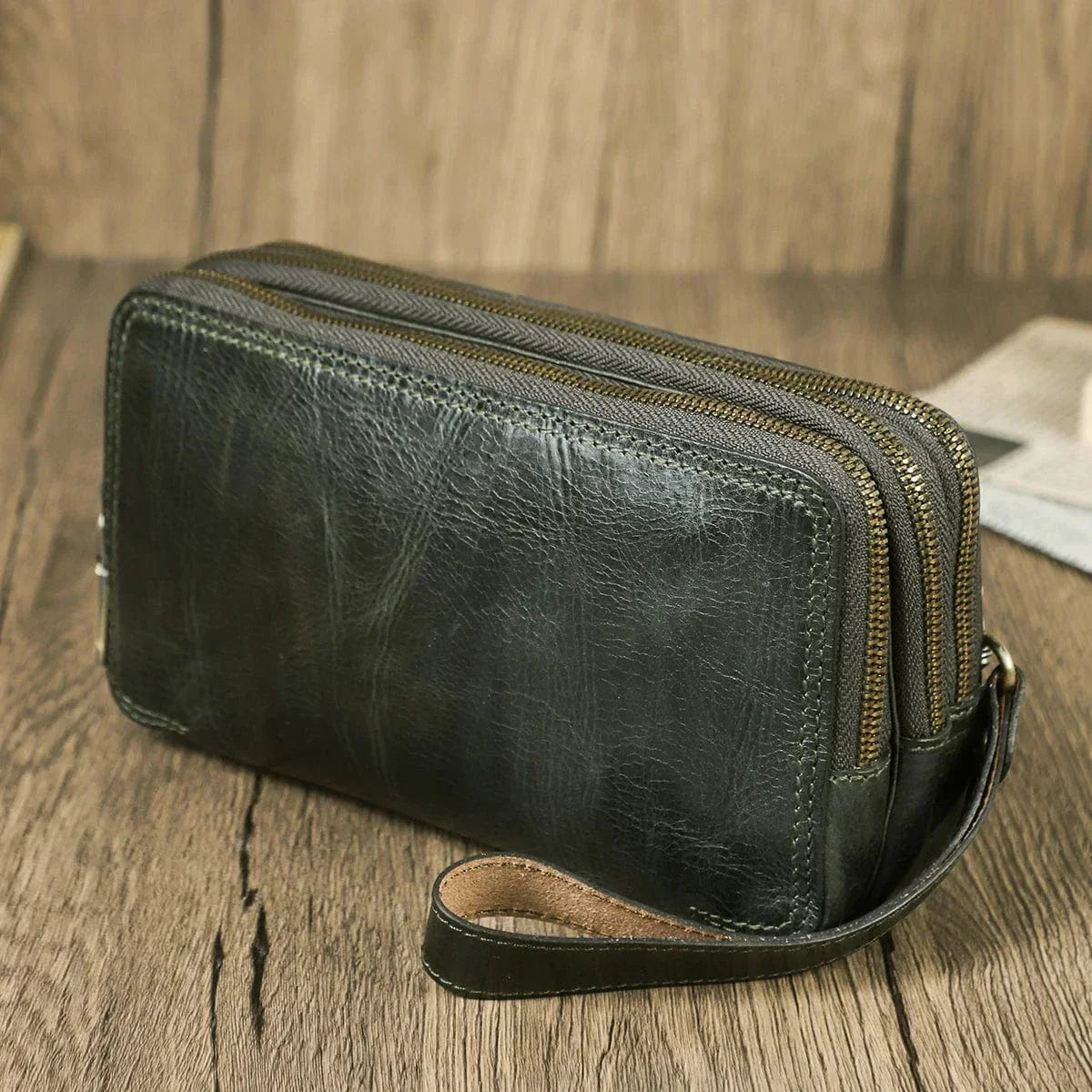 Portefeuille Homme en Cuir, 3 Volets