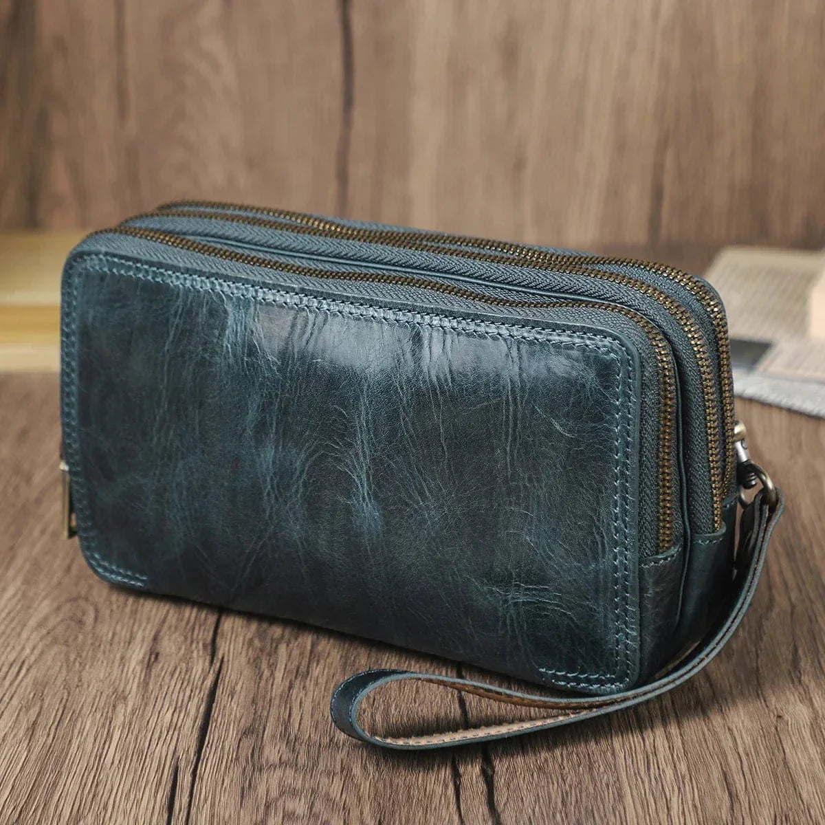 Portefeuille Homme en Cuir, 3 Volets