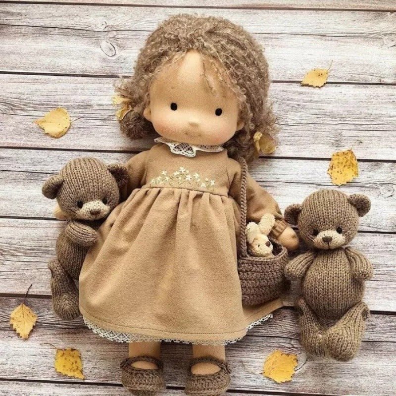 Poupée Artisanale en Tissu Doux - Jouet Créatif pour Enfants