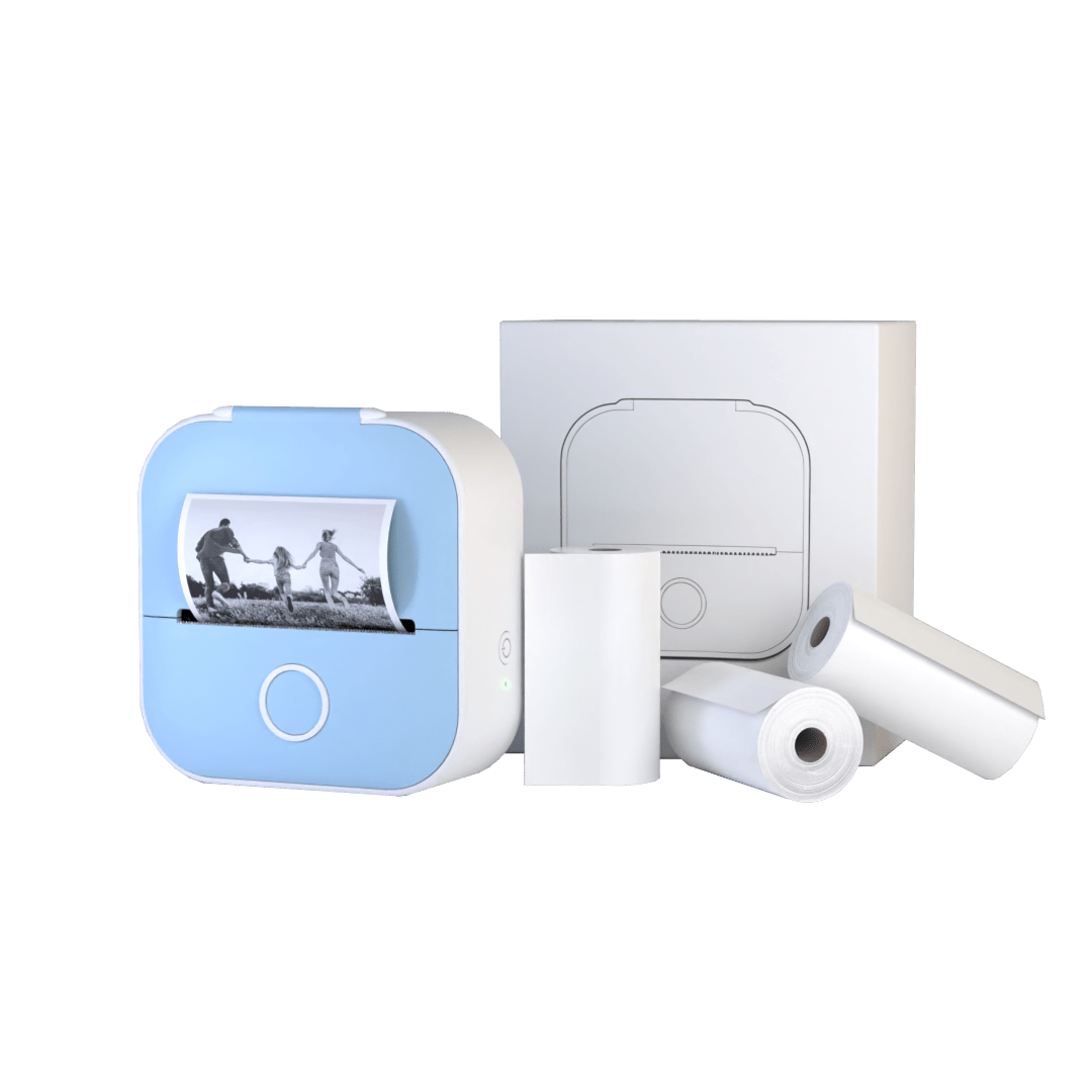 Imprimante Portable avec 4 Rouleaux d'Étiquettes