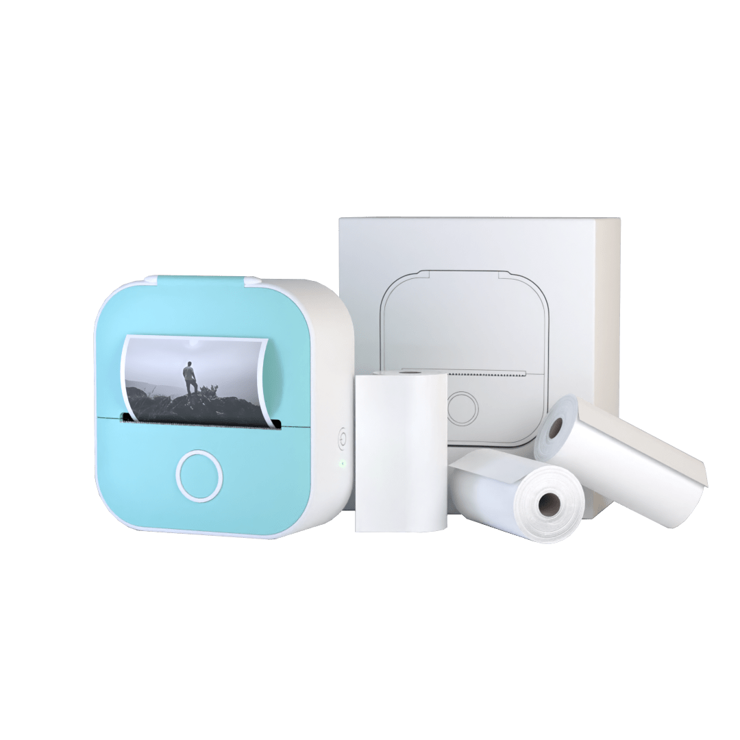 Imprimante portable en bleu avec Bluetooth