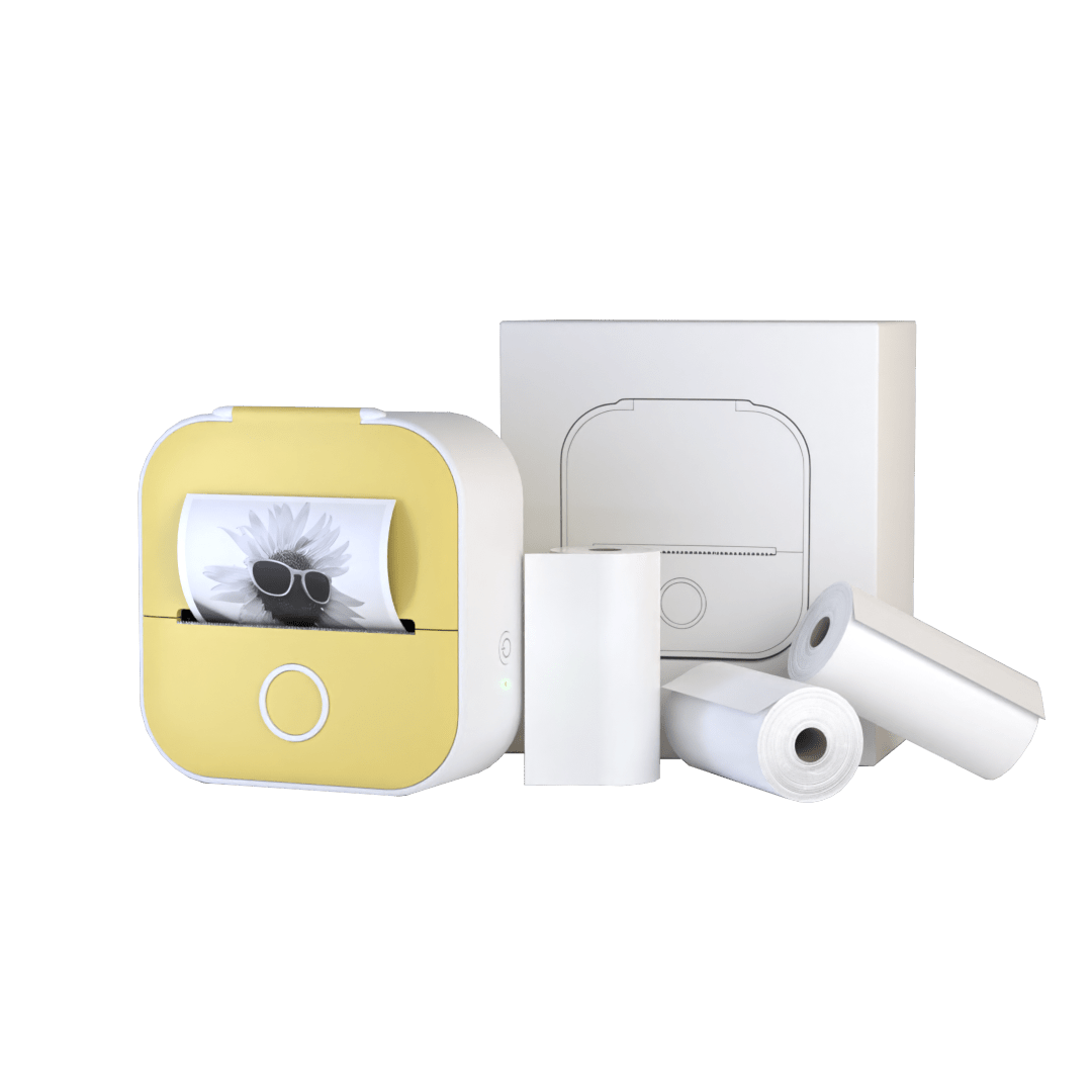 Détails de l'imprimante portable avec accessoires