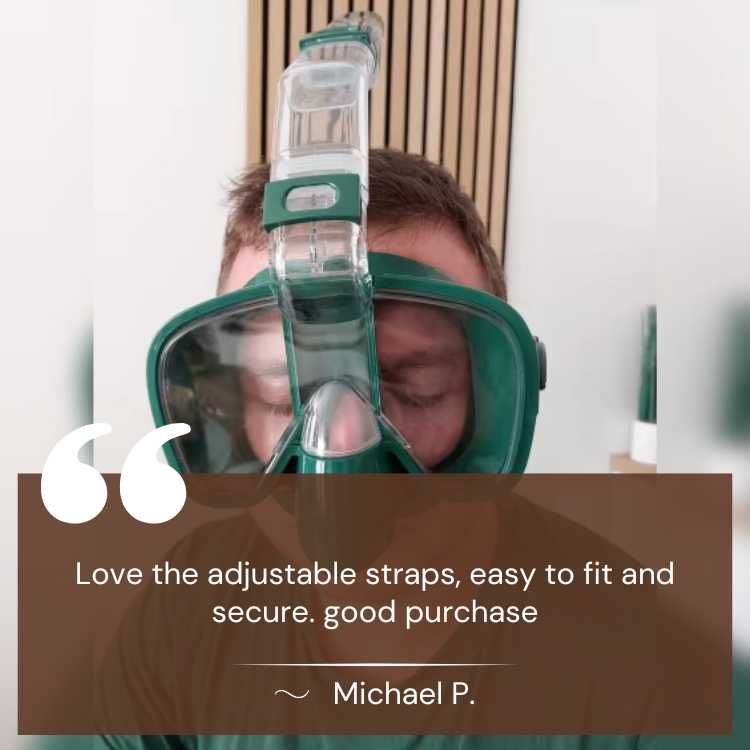 Masque de snorkeling intégral avec vue panoramique à 180° pour hommes et femmes