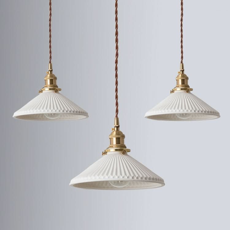 Lampe à suspension scandinave en céramique blanche