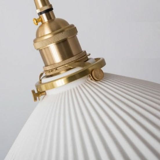 Lampe à suspension scandinave en céramique blanche