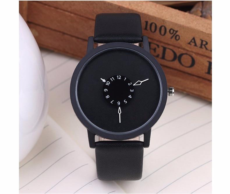 Montre minimaliste de luxe en cuir véritable pour femme, design unique