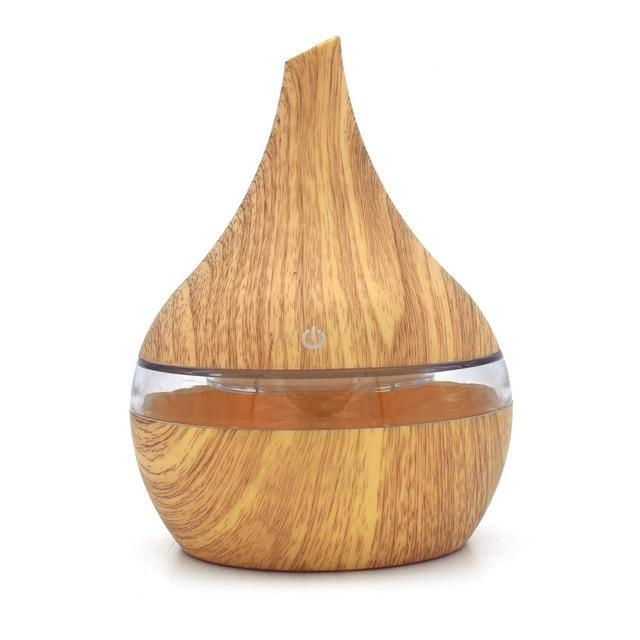 Diffuseur ultrasonique d'huile essentielle d'humidificateur d'air électrique de grain en bois