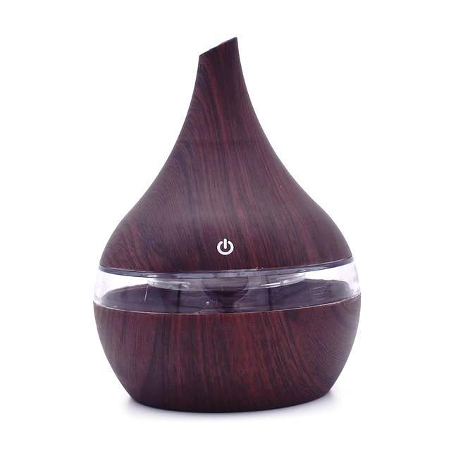 Diffuseur ultrasonique d'huile essentielle d'humidificateur d'air électrique de grain en bois