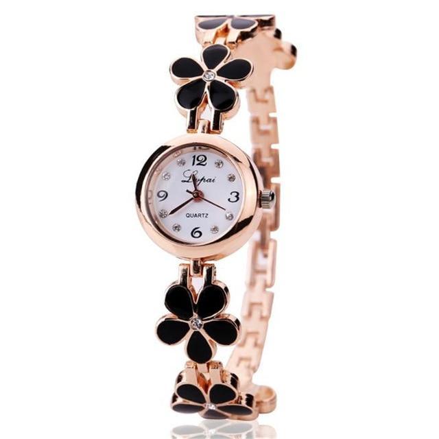 Montre cadeau délicate pour femmes, bracelet à fleurs exclusif