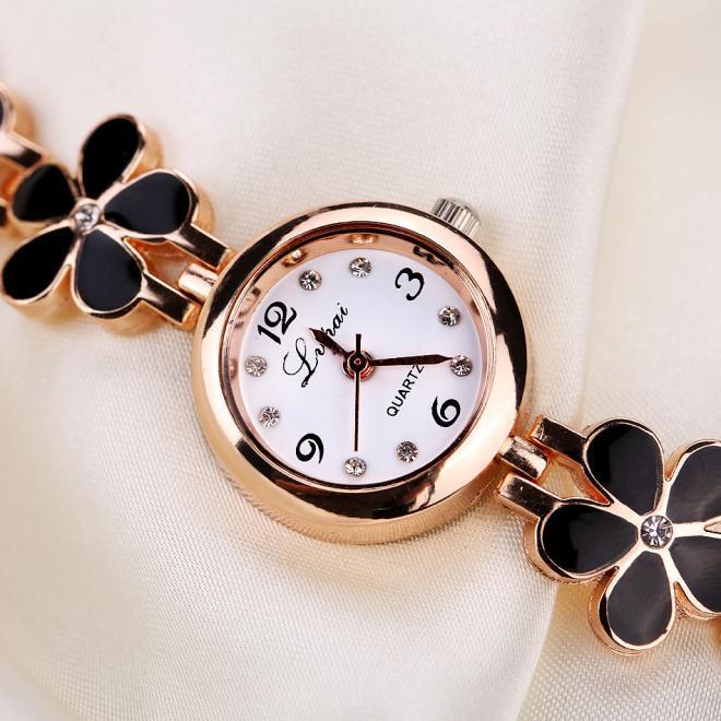 Montre cadeau délicate pour femmes, bracelet à fleurs exclusif