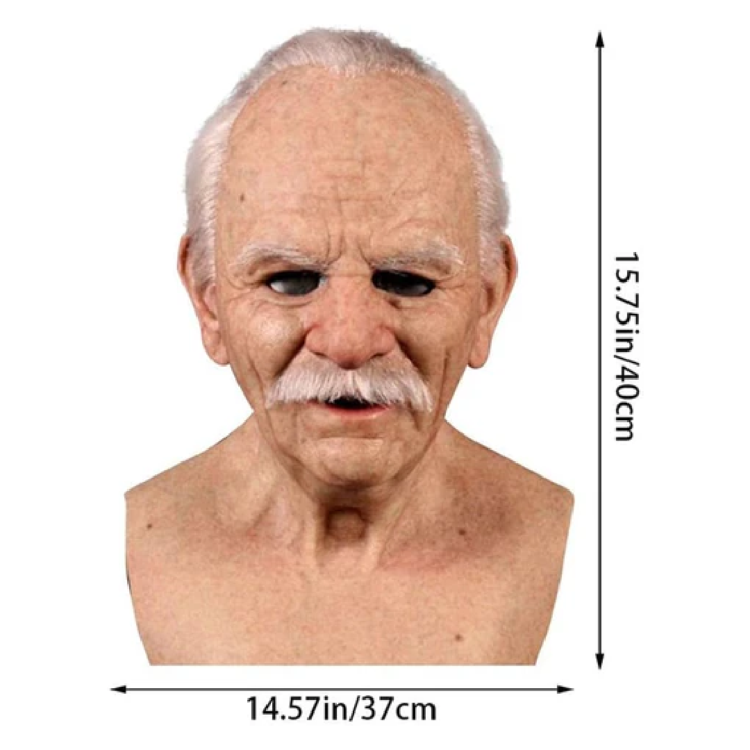 Masques pour personnes âgées en silicone ultra-réalistes – Parfaits pour Halloween, les fêtes costumées et les représentations théâtrales
