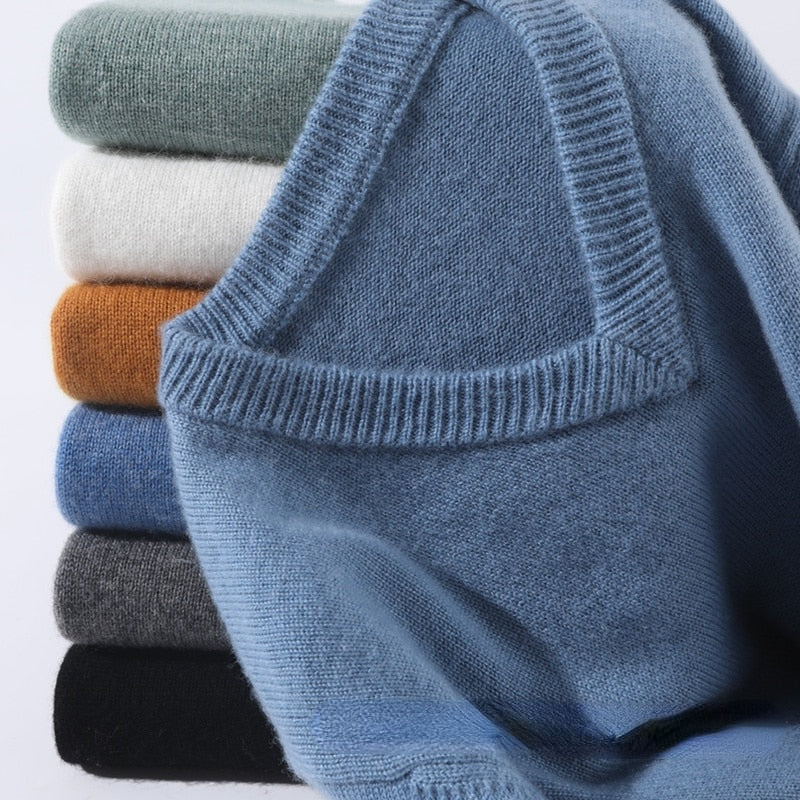 Pull pour homme en cachemire haut de gamme – Élégance et confort