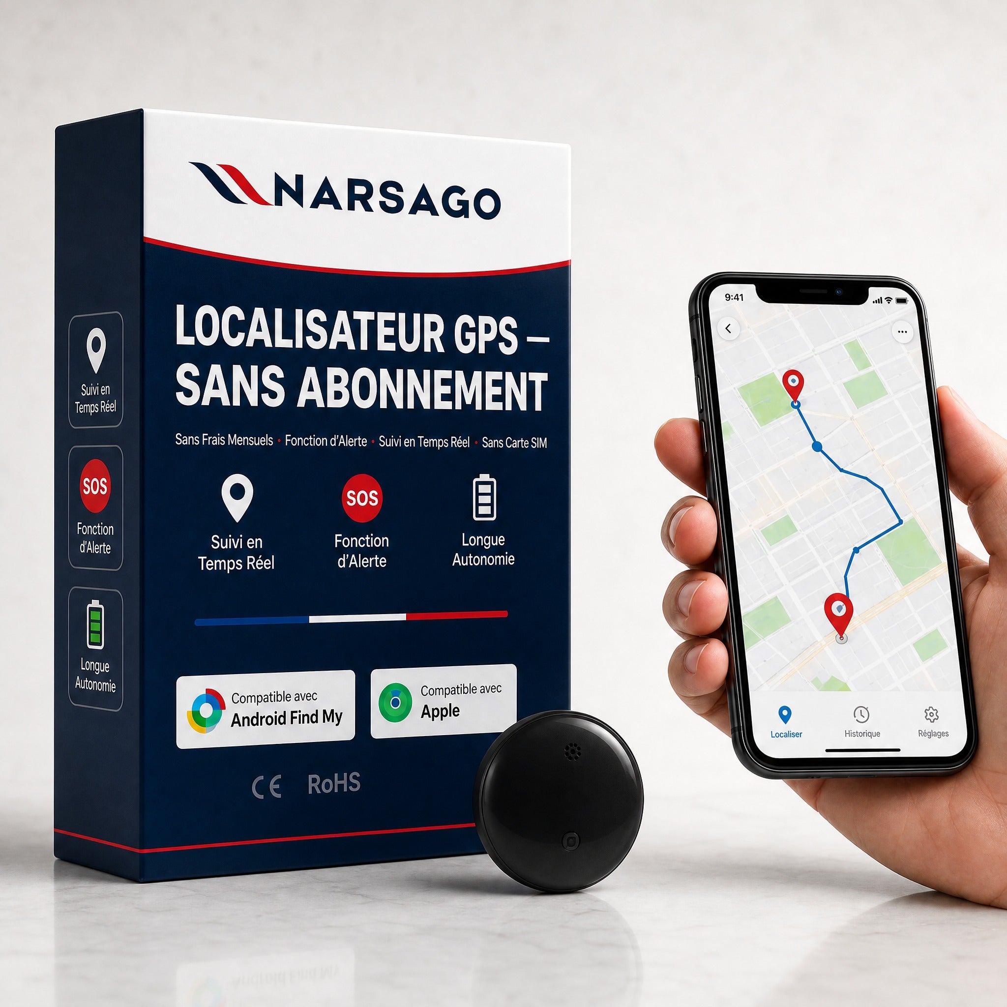 Traceur GPS Narsago Sans Abonnement - iOS / ANDROID #1