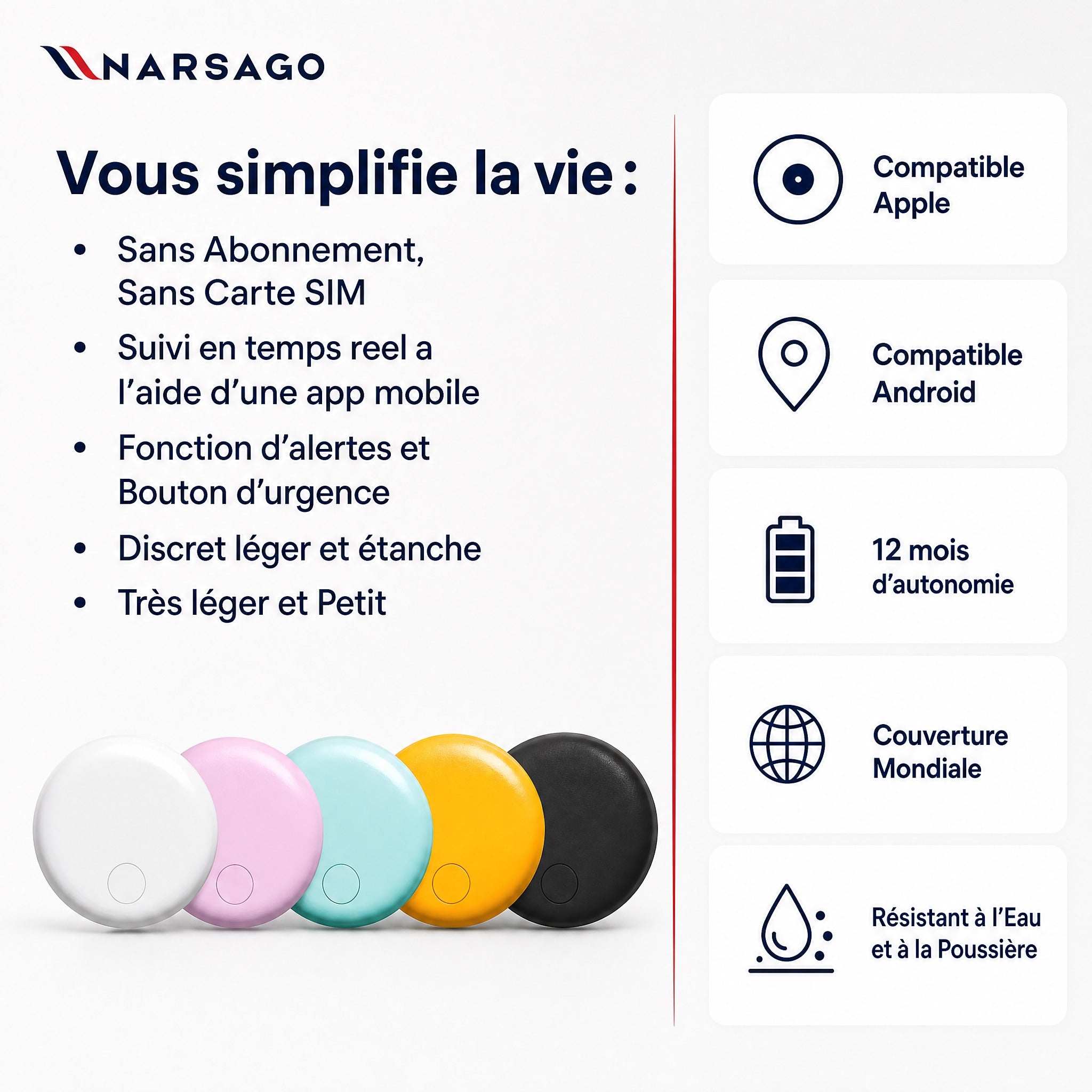 Traceur GPS Narsago Sans Abonnement - iOS / ANDROID #4