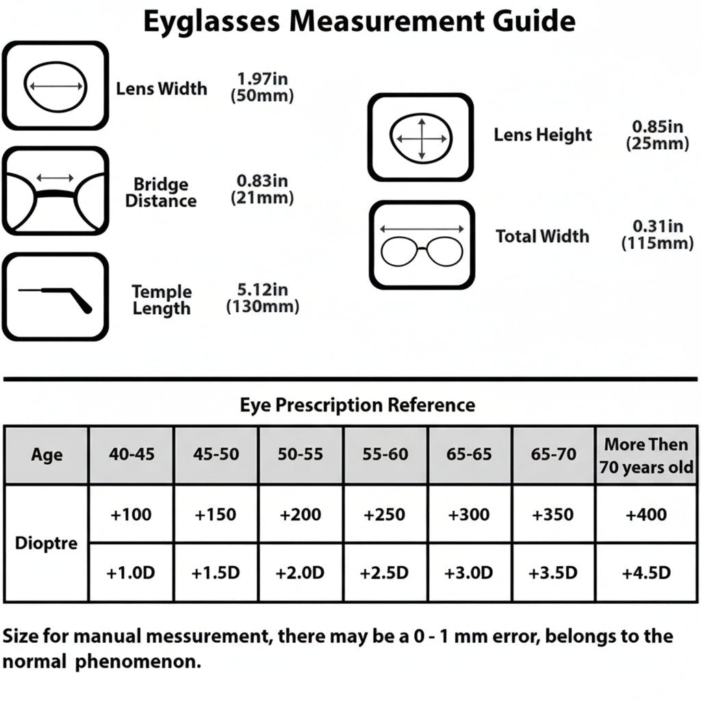 Lunettes de lecture pliables avec des verres à haute clarté