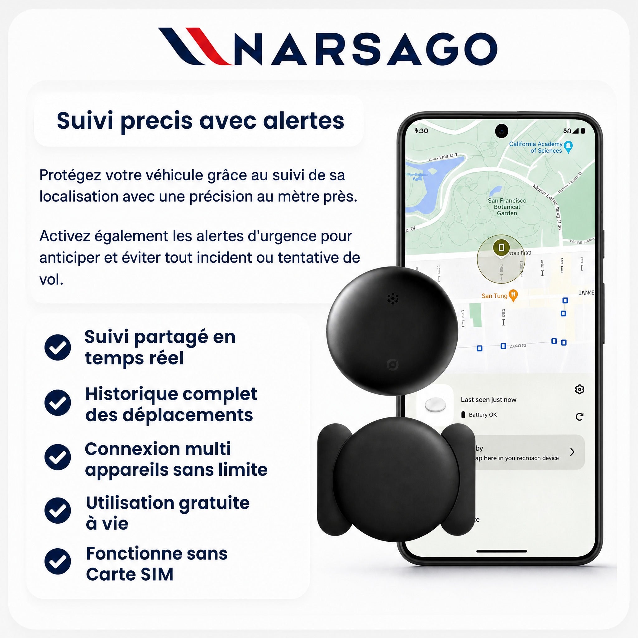 Traceur GPS Voiture Sans Abonnement iOS & Android Find My – Sécurité Antivol Sans Abonnement #11
