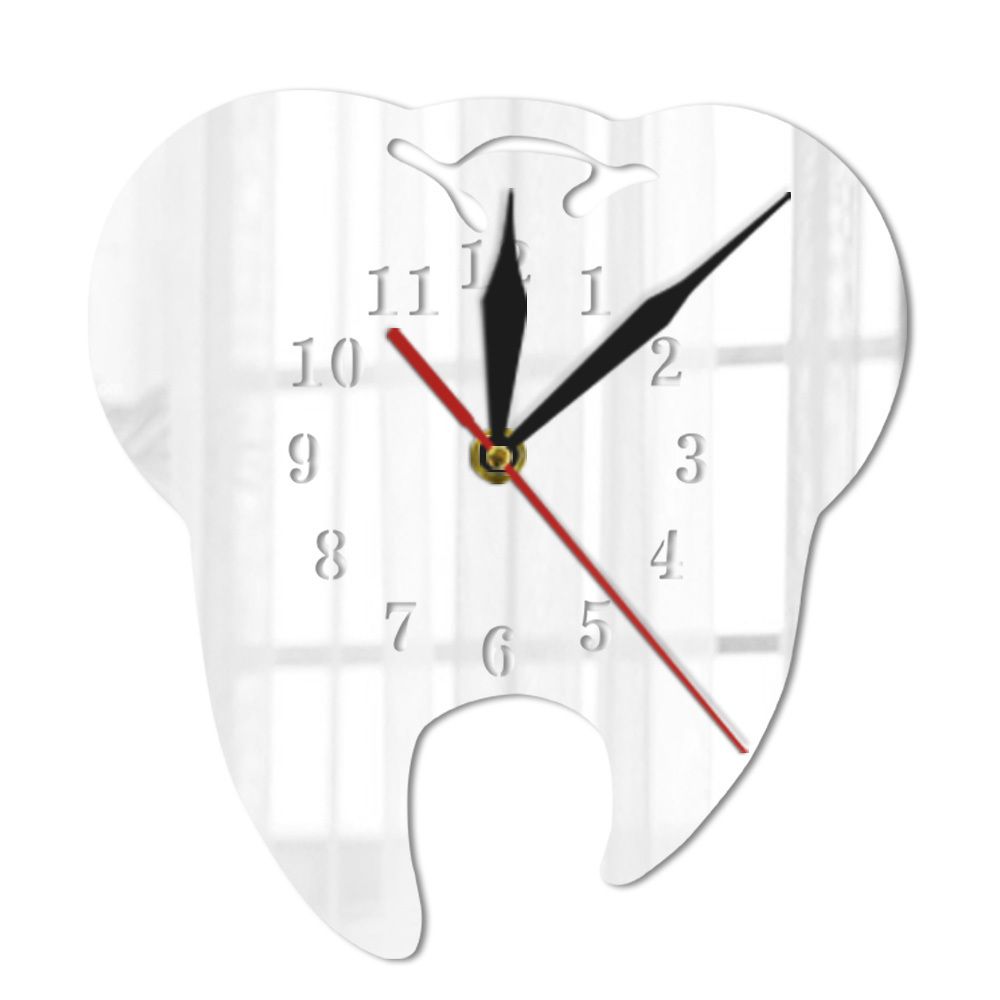 Horloge murale dentaire | Design moderne à dents noires.