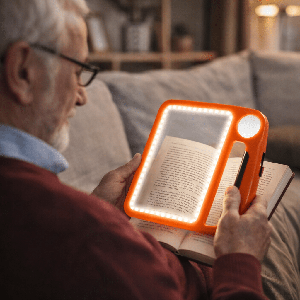 Loupe de lecture portable rechargeable avec grossissements 5x et 10x