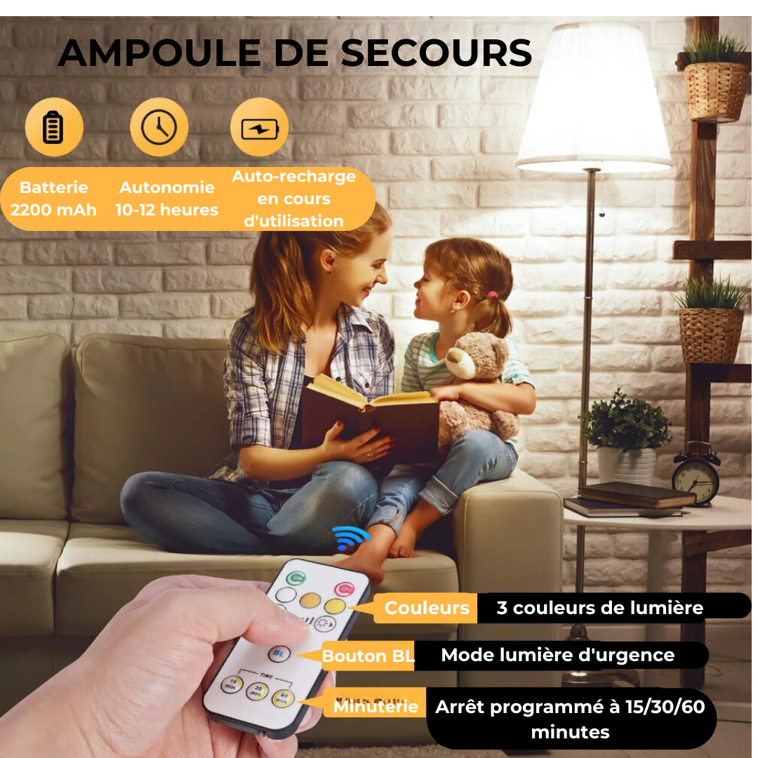 Ampoule LED rechargeable avec télécommande – Praticité et économie d’énergie
