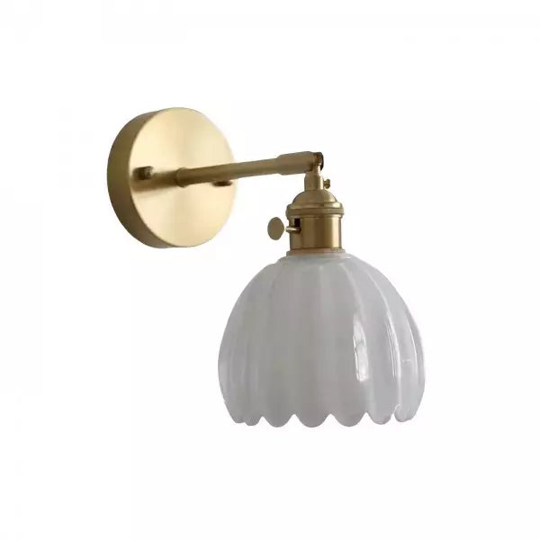 Lampe Wandlamp Tulp Retro Glas Bloem Design Metal Vintage Lampe d'éclairage | Sansotis