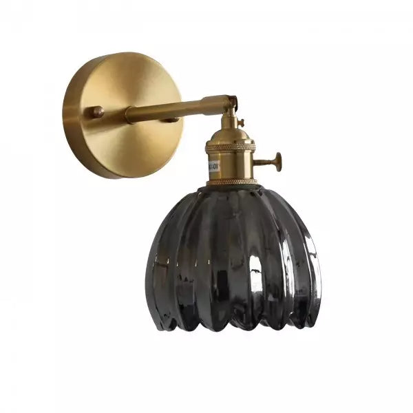 Lampe Wandlamp Tulp Retro Glas Bloem Design Metal Vintage Lampe d'éclairage | Sansotis