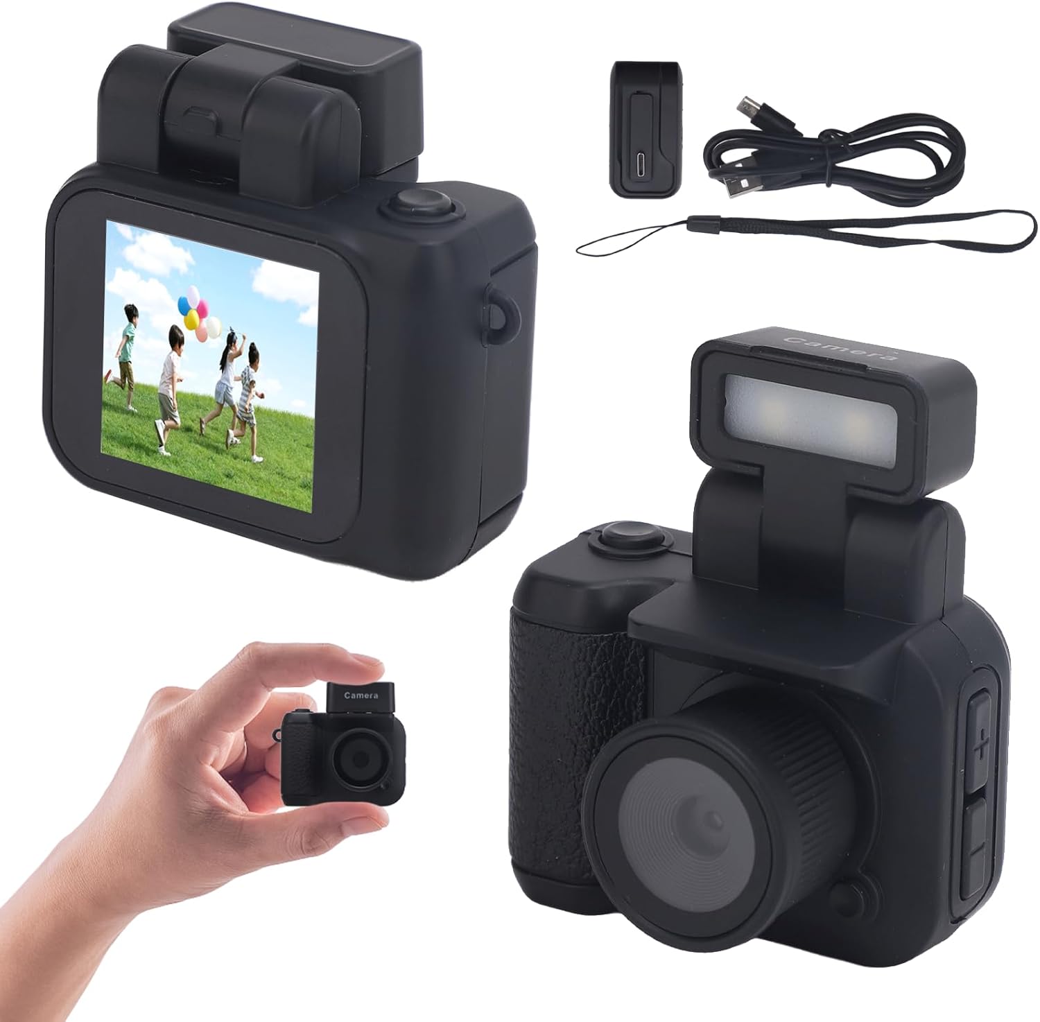 Mini appareil photo numérique porte-clés avec vidéo 1080P