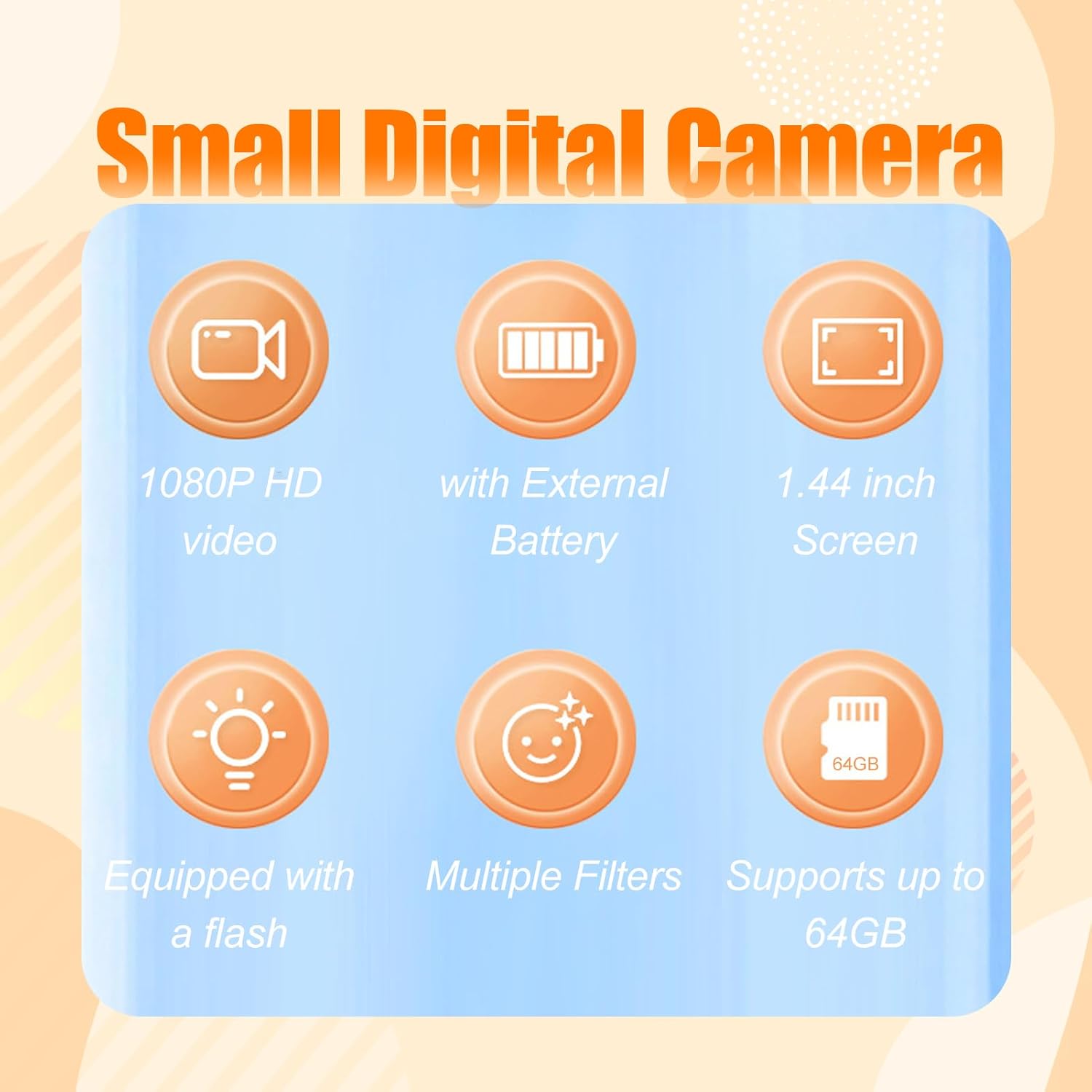 Mini appareil photo numérique porte-clés avec vidéo 1080P