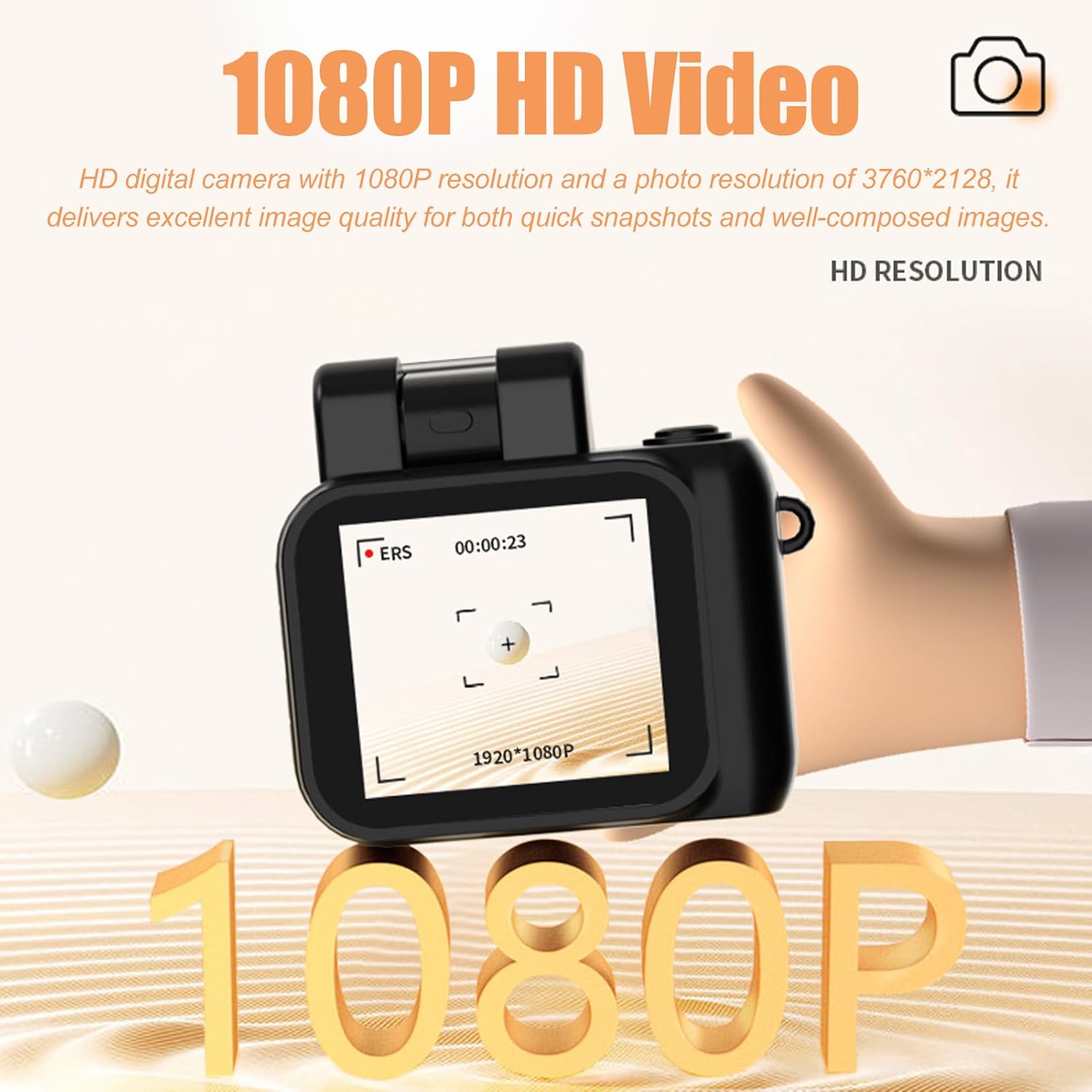 Mini appareil photo numérique porte-clés avec vidéo 1080P