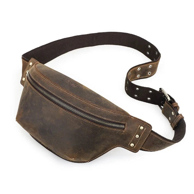 Sac Banane Homme en Cuir Vintage