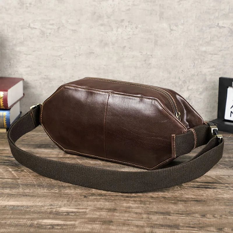 Sac Banane Vintage en Cuir pour Hommes