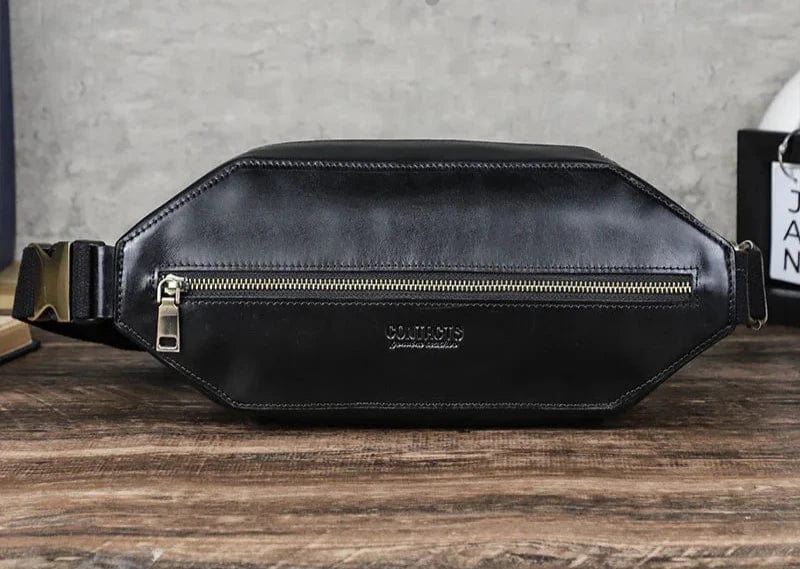 Sac Banane Vintage en Cuir pour Hommes