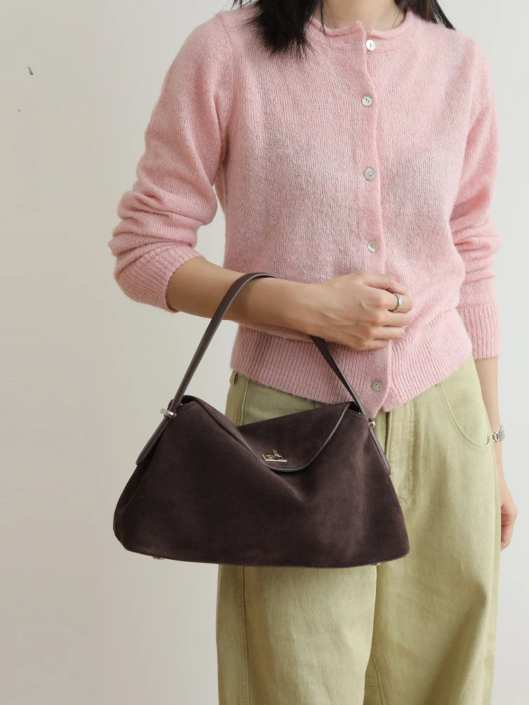 Sac à Main Femme en Cuir Suédé Alma Élégance Automnale