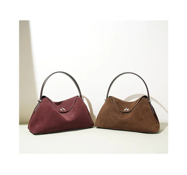 Sac à Main Femme en Cuir Suédé Alma Élégance Automnale
