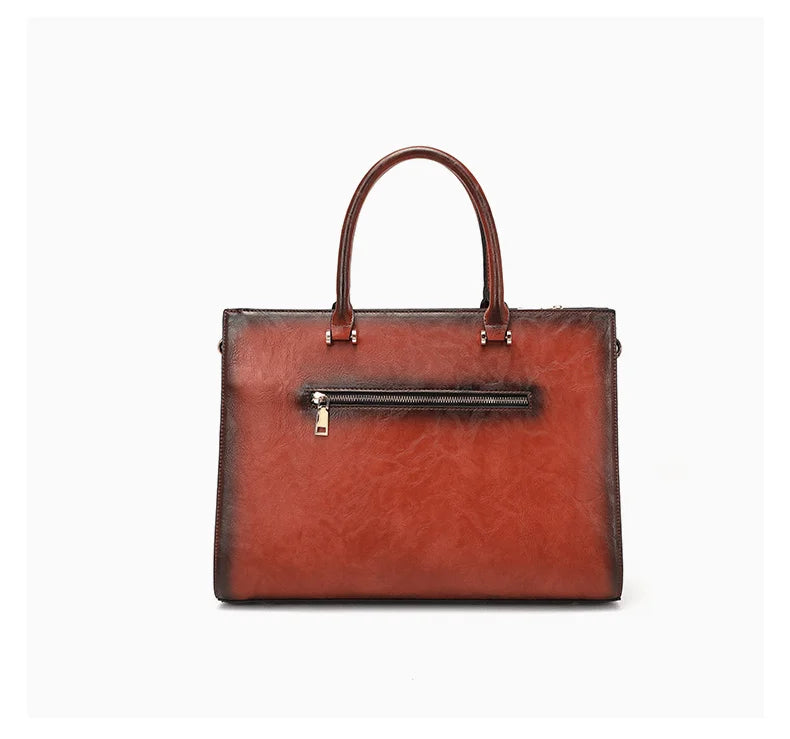 Sac d'Ordinateur Femme en Cuir Vegan Floral