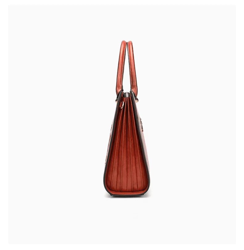 Sac d'Ordinateur Femme en Cuir Vegan Floral