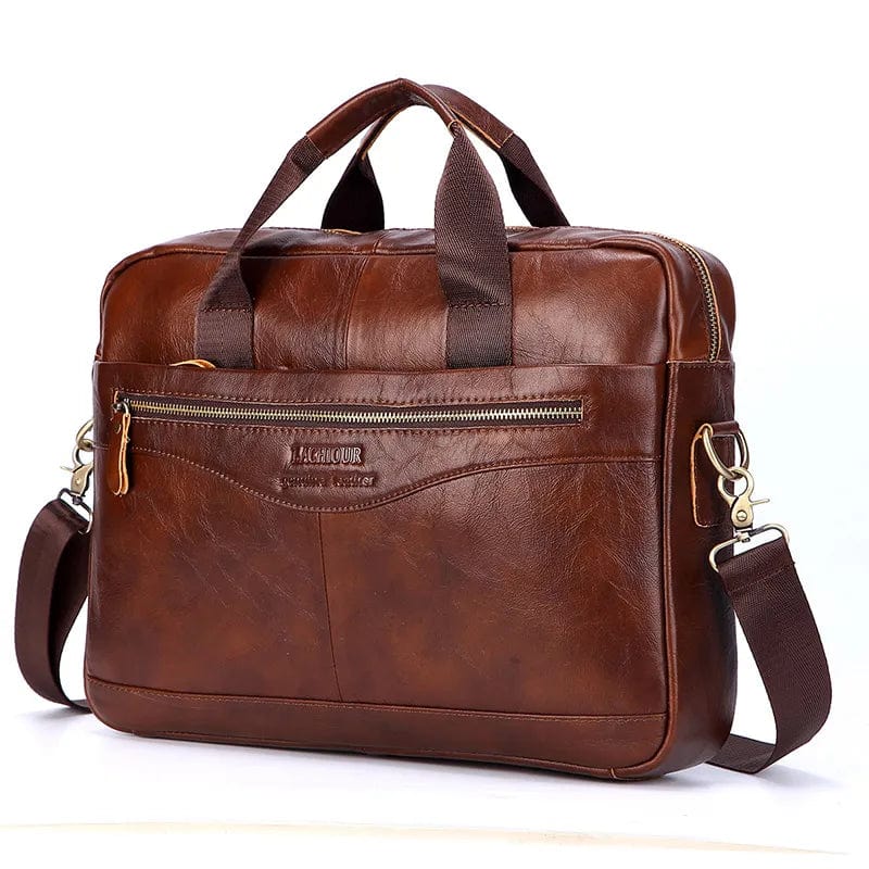 Sac Ordinateur Professionnel en Cuir pour Hommes Élégant