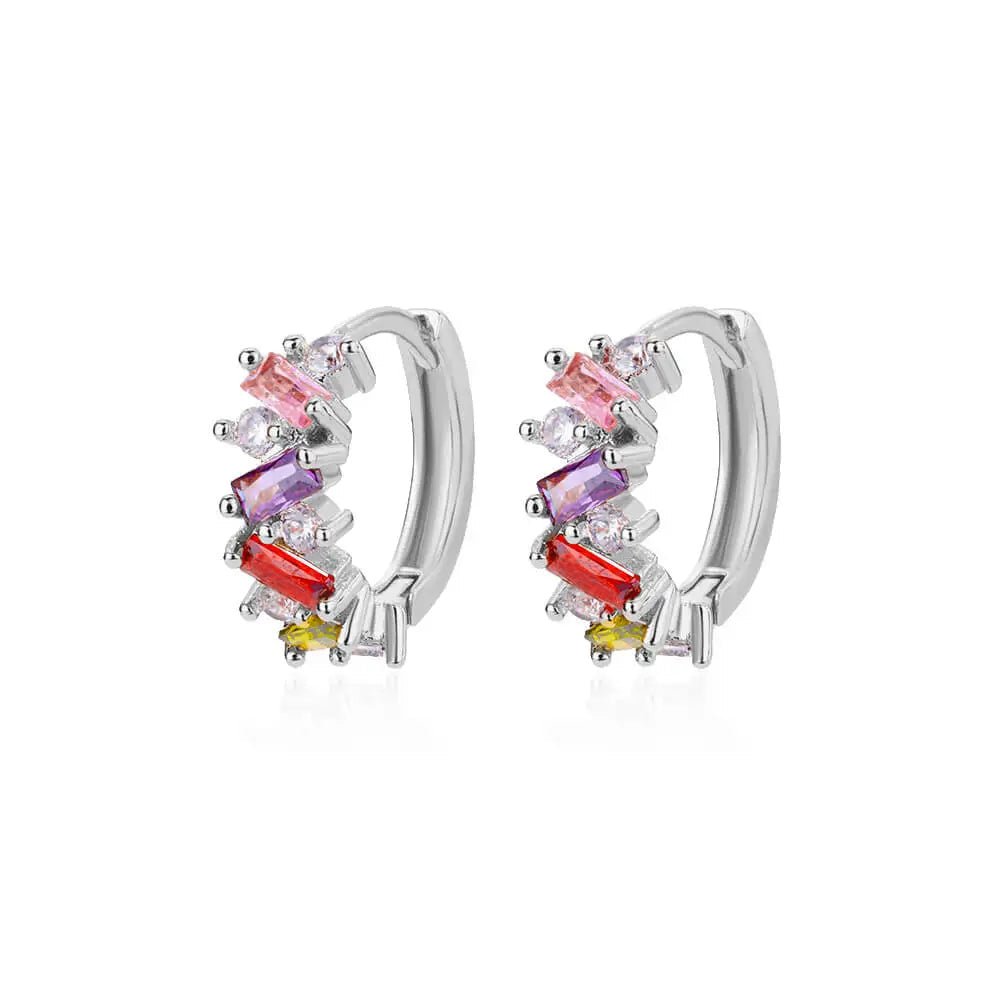 Créoles à diamants épars